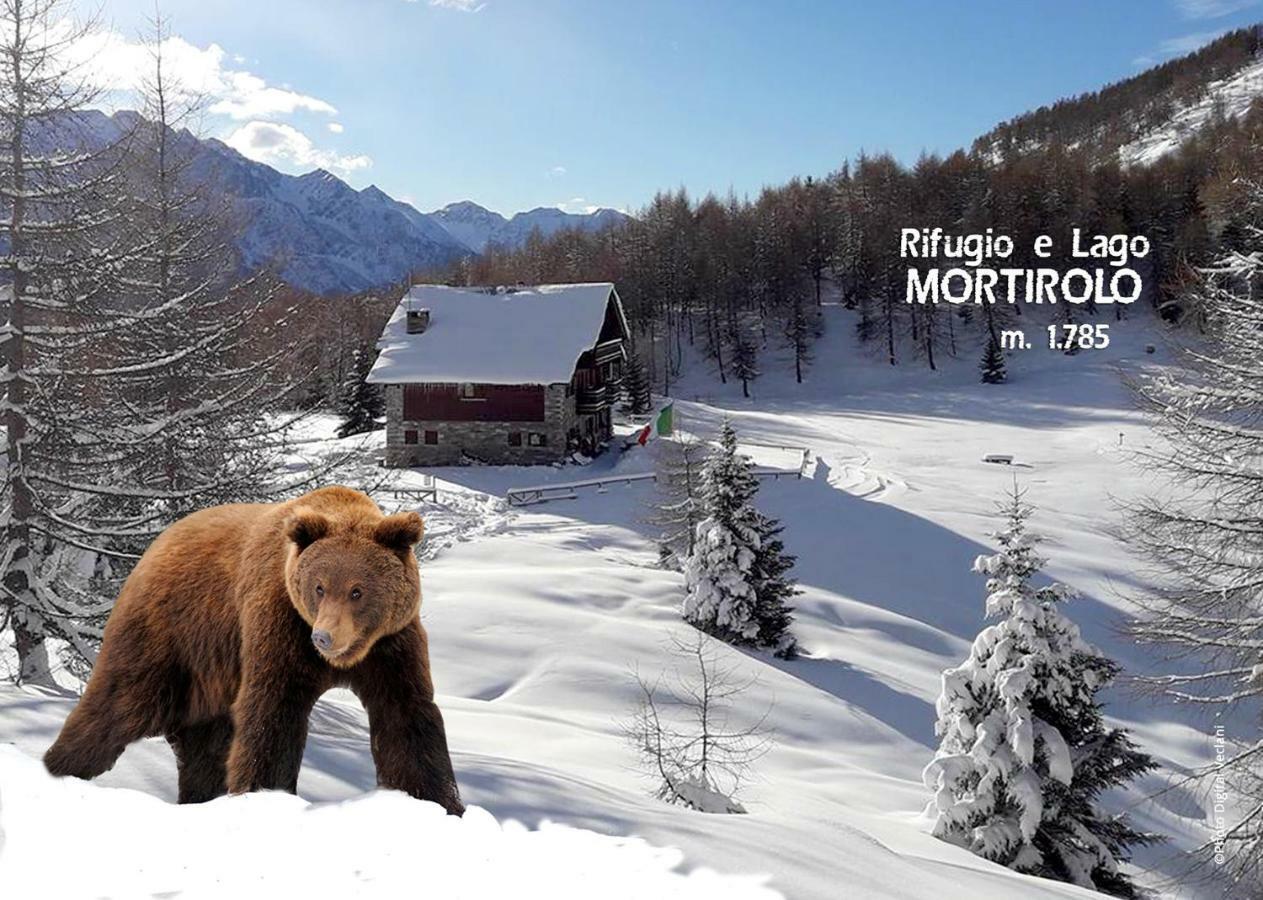 Rifugio Al Lago Del Mortirolo In Inverno Raggiungibile Solo A Piedi Monno Dış mekan fotoğraf